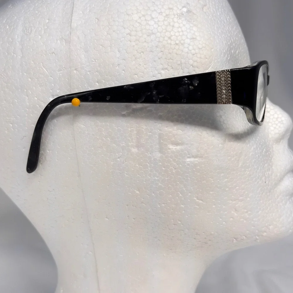 South Hampton SH0012 BK Eyeglass Frames Black Grey Marbled Rectangular 51-14-135